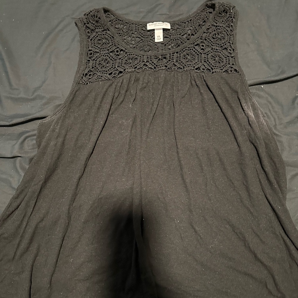 Liz Lange for Target Black Crochet Maternity Blouse